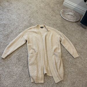 Macys Cozy Cream Open-Front Sweater